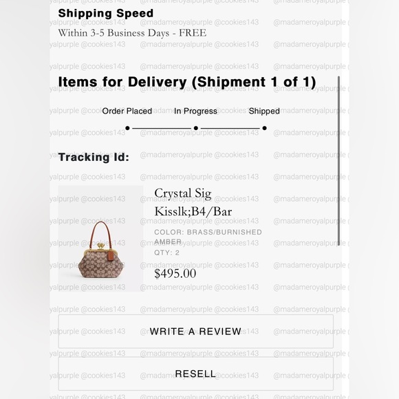 Coach Kisslock Small Frame Bag 16 In Crystal Signature Jacquard - Picture 8 of 8